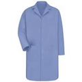 Light Blue Red Kap Men's 5 Gripper Front Lab Coat